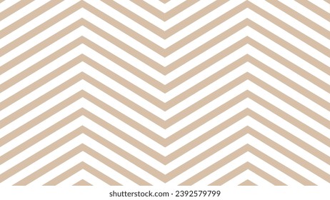 Beige and white zigzag wave geometric background