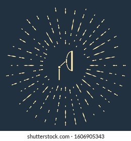 Beige Windscreen wiper icon isolated on blue background. Abstract circle random dots. Vector Illustration
