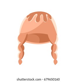 Beige winter hat vector Illustration