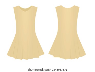 Beige woman dress. vector illustration