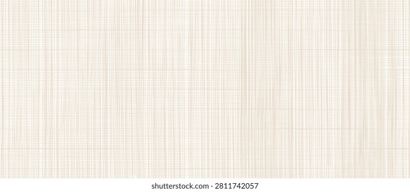 Beige woven linen canvas with rough burlap crosshatch texture, seamless rustic sackcloth material, natural hessian cotton weave pattern, soft textile vector backdrop