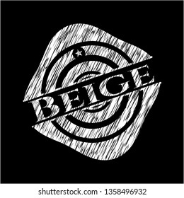 Beige written with chalkboard texture