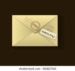 beige xmas envelope