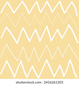 beige, yellow, white background with zig zag texture effect, weave plaid style fine broken lines. Irregular check repeat pattern. Square diagonal shape, grunge noise texture, distortion. Use for overl