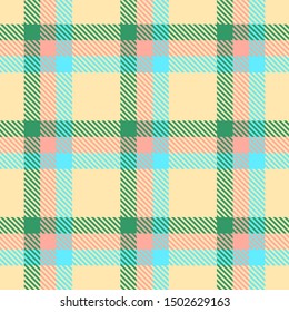 Beige,Green,Pink and Blue Tartan Plaid Scottish Seamless Pattern. Texture from tartan, plaid, tablecloths, shirts, clothes, dresses, bedding, blankets and other textile.