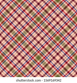 Beige,Green,Red,Brown and Blue Tartan Plaid Scottish Seamless Pattern. Texture from tartan, plaid, tablecloths, shirts, clothes, dresses, bedding, blankets and other textile.