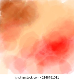 Beige-red watercolor background. The basis for creating a design.