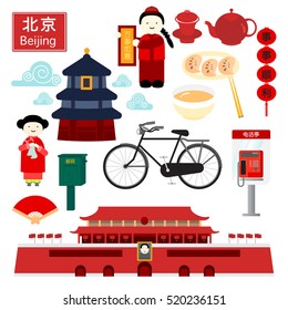 BEIJING 
The capital city of China, BEIJING with icons such as popular places, food, transportation are represent how lively Beijing is.