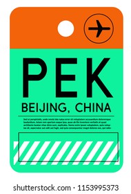 Beijing China Airport Luggage Tag