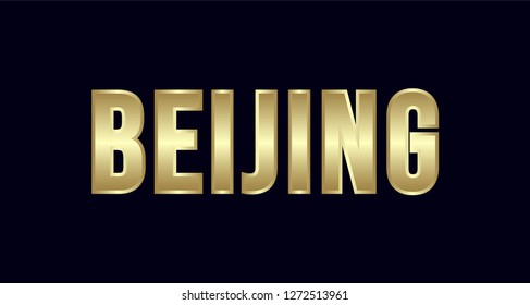 Beijing City Typography vector design. Greetings for T-shirt, poster, card and more