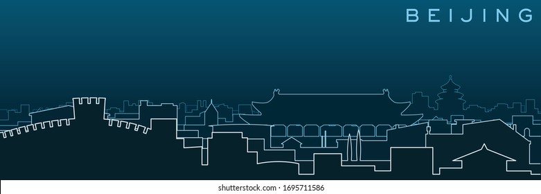 Beijing Multiple Lines Skyline and Landmarks