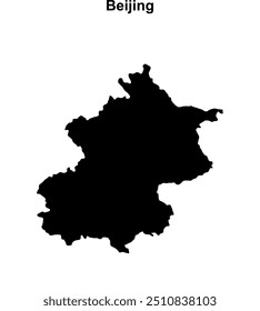 Leere Gliederungskarte der Provinz Peking