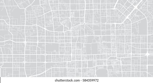 Beijing Vector City Street Map