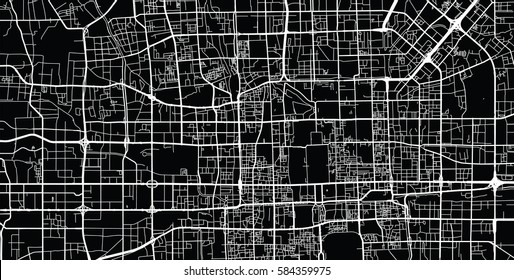 Beijing Vector City Street Map