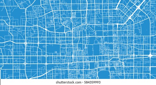Beijing vector city street map