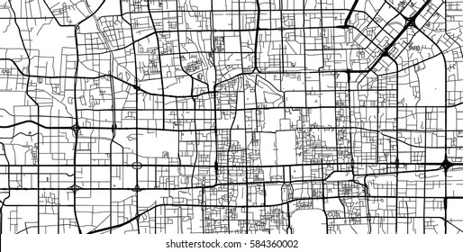 Beijing vector city street map