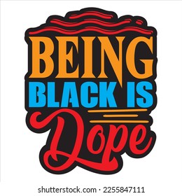 Ser negro es un archivo vectorial de diseño de camisetas sin diseño