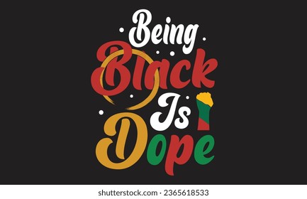 Ser negro es un diseño de camiseta sin taquilla