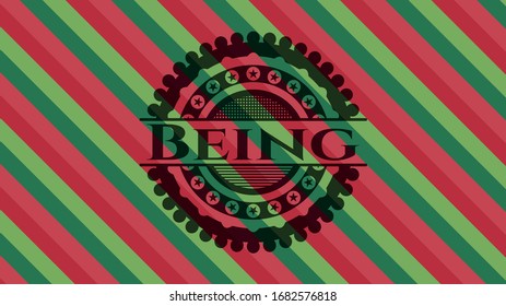 Being christmas badge background. Vector Illustration. Detailed.