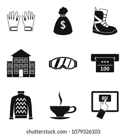 Being cold icons set. Simple set of 9 being cold vector icons for web isolated on white background