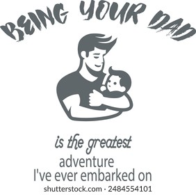 Being dad T-shirt vector image