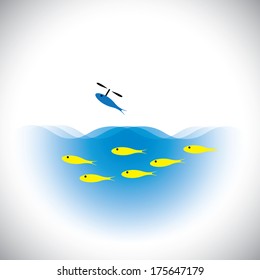 being different, enterprising, risk taking, adventurous - vector concept. This graphic also represents power of belief, confidence, courage, following own path, being creative with ideas, leadership