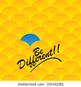 Being different, taking risky, bold move for success in life - Concept vector. This graphic also represents courage, boldness, enterprise, confidence, belief, fearless, daring, leadership, will power
