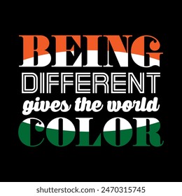 being different typography slogan for t shirt printing, tee graphic design, vector illustration.