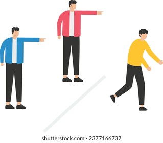 Being fired from work, company lay off or underperforming employees, business failure or mistake concept, angry giant boss pointing fired businessman employee away from office.

