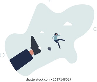 Being fired from work, company lay off or underperform employee, business failure or mistake concept. character life .