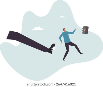 Being fired from work, company lay off or underperform employee, business failure or mistake.character for design.