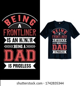 Ser un líder es un honor ser padre no tiene precio. Plantilla de diseño de camisetas del día de feliz padre para imprimir. Diseño de camisetas de los padres para hombres, mujeres y niños.