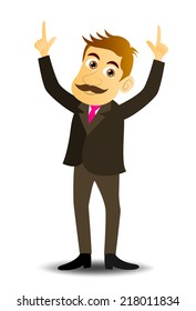 Being held up cartoon 
