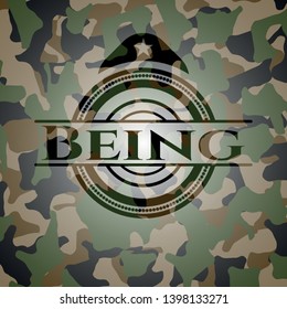 Being on camouflage pattern. Vector Illustration. Detailed.