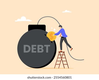 Being responsible for paying off or clearing debts