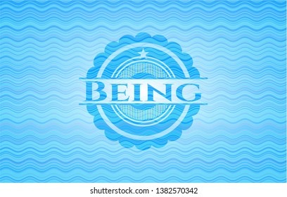 Being water wave representation emblem background. Vector Illustration. Detailed.