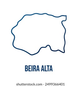 Beira Alta former province of Portugal smooth map