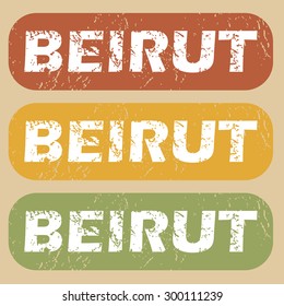 Beirut on colored background