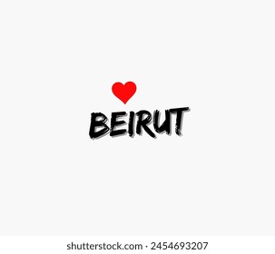 BEIRUT diseños de tipografía: para estampados, carteles, tarjetas, camiseta, sudaderas con capucha de taza de café, etc. 