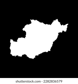 Beja Map, District of Portugal. Vector Illustration.