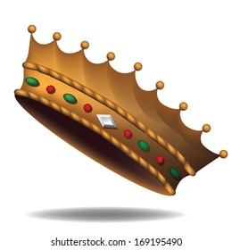 Bejeweled crown. EPS 10 vector, grouped for easy editing. No open shapes or paths.