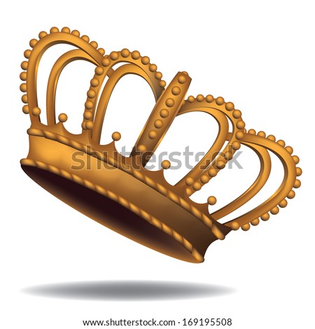 Bejeweled crown. EPS 10 vector, grouped for easy editing. No open shapes or paths.