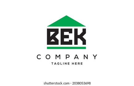 BEK creative three letter real estate logo vector 