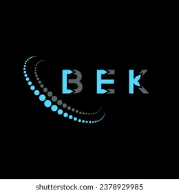 BEK letter logo creative design. BEK unique design.
