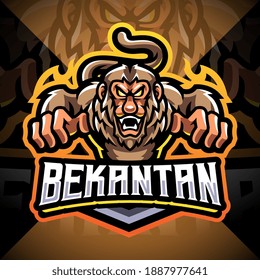 Logo-Design des Bekantan-Esport-Maskottchens