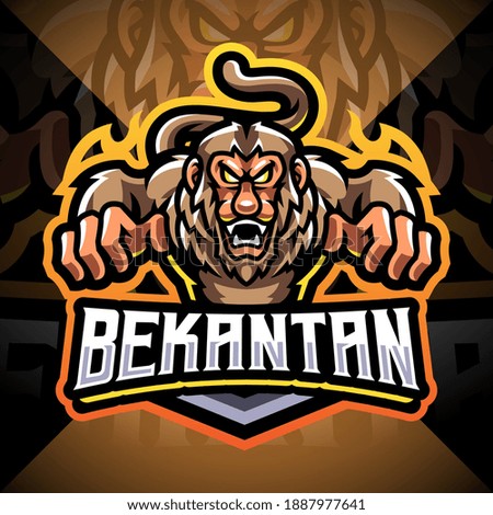 Bekantan esport mascot logo design