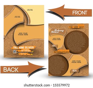 Bekery House Front & Back Flyer Template 