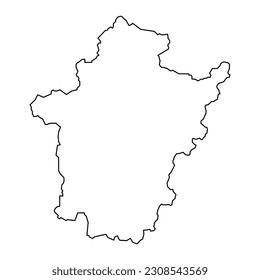 Mapa del condado de Bekes, distrito administrativo de Hungría. Ilustración vectorial.