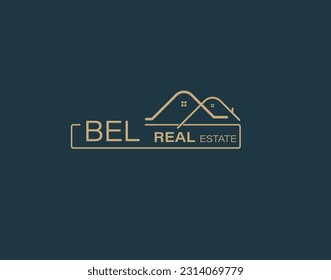 Imágenes de Vectores de diseño con logotipo de BEL Real Estate and Consultants. Diseño del logotipo inmobiliario de lujo