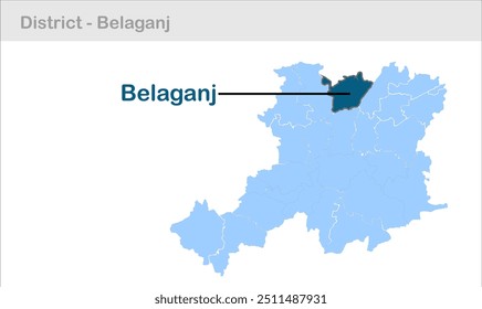 Belaganj sub-district map, Gaya District, Bihar State, Republic of India, Government of Bihar, Indian territory, Eastern India, politics, village, tourism